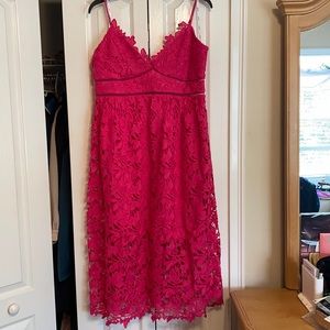 Bardot Floral Lace Short A-Line Cutout Dress